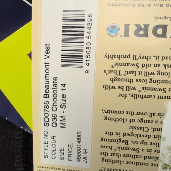 Swanndri Flexiwool Beaumont Vest. SZ M NWT - Picture 7 of 11